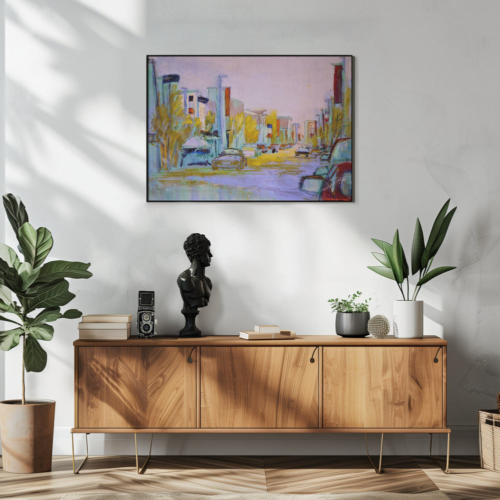 Sunlit Street Scene | Poster