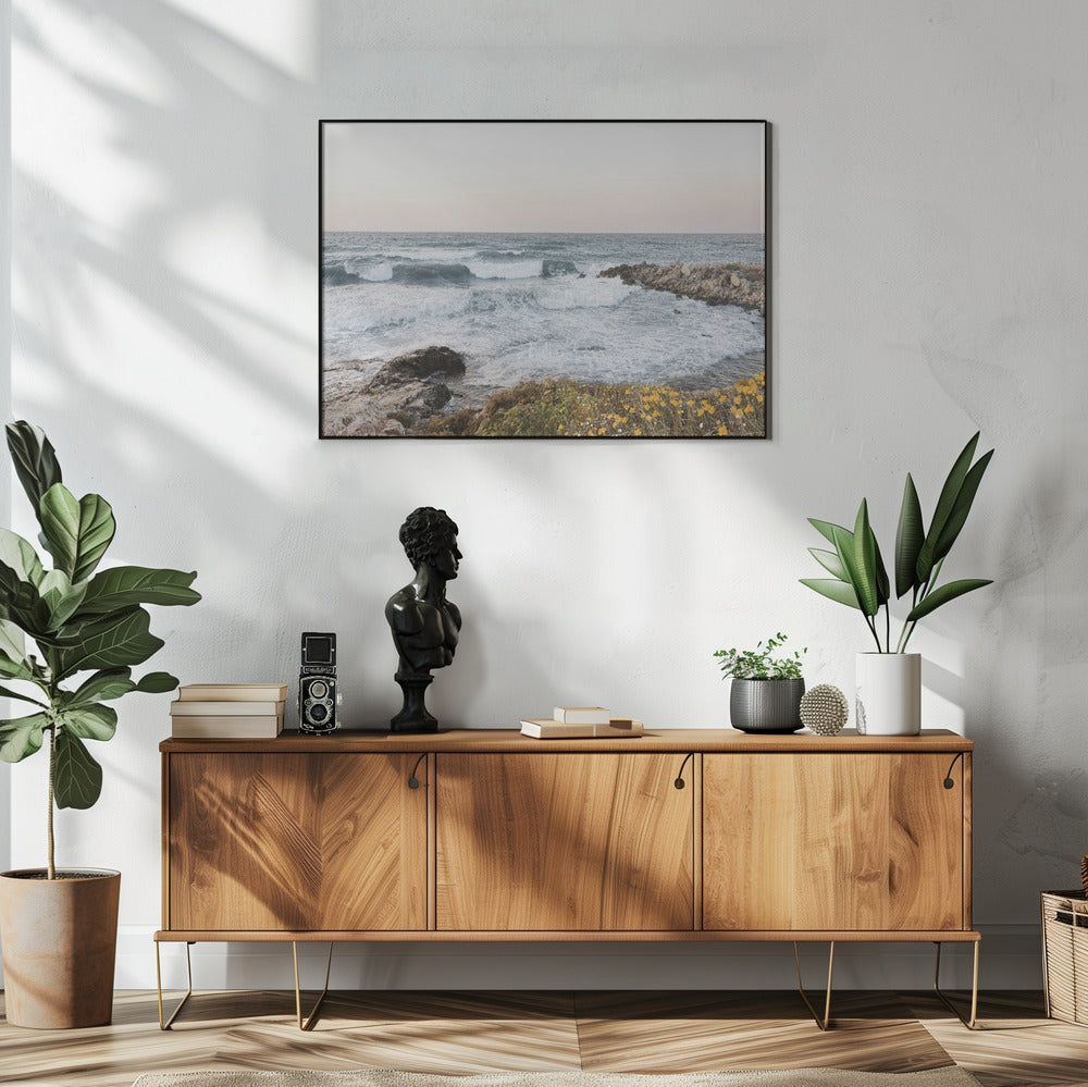 Seascape and poppies | Poster