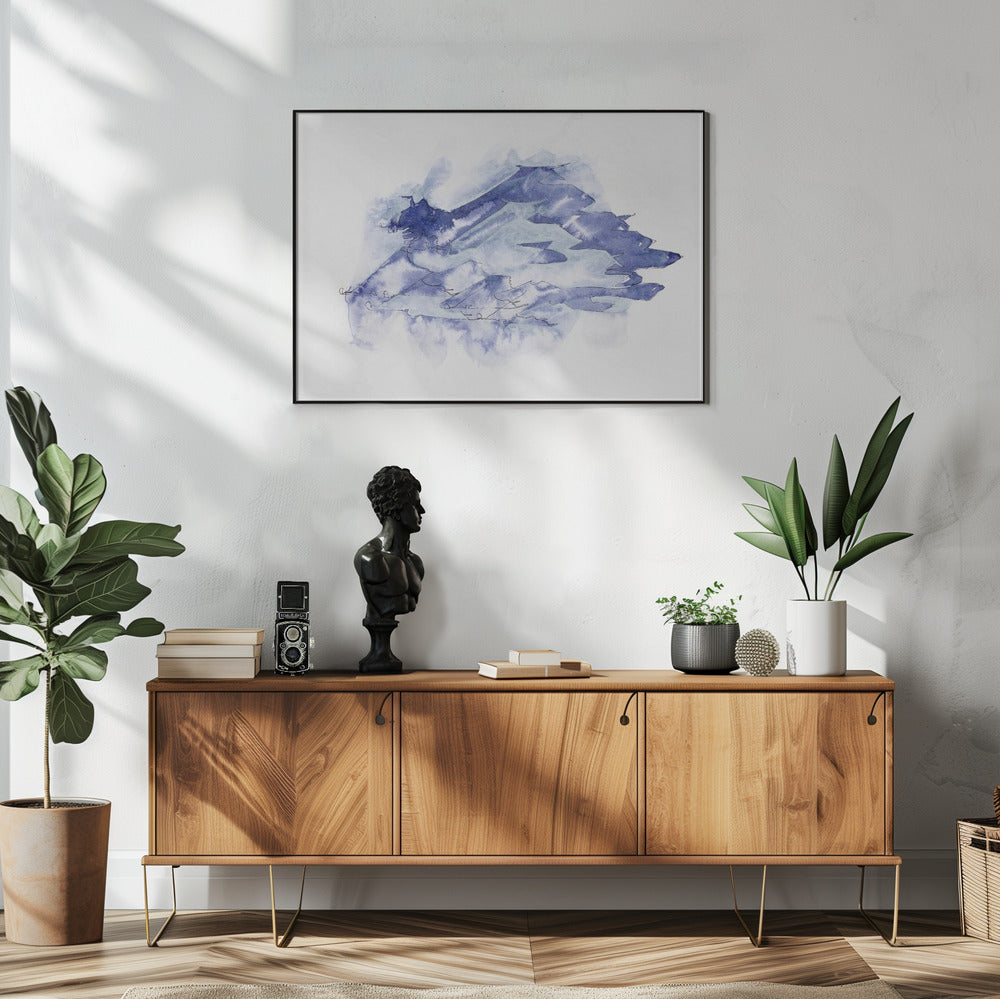 Kampfjet Study (indigo 4) | Poster