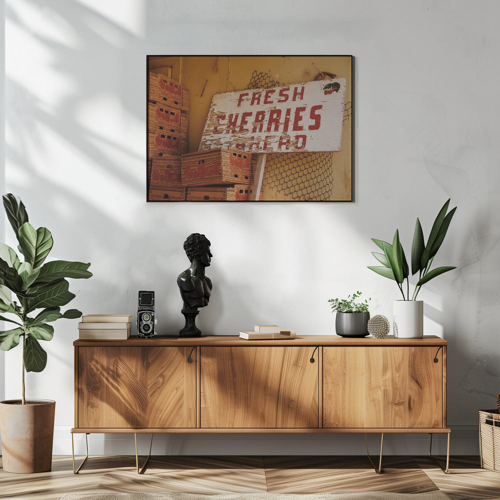Fresh Cherries Ahead | Poster