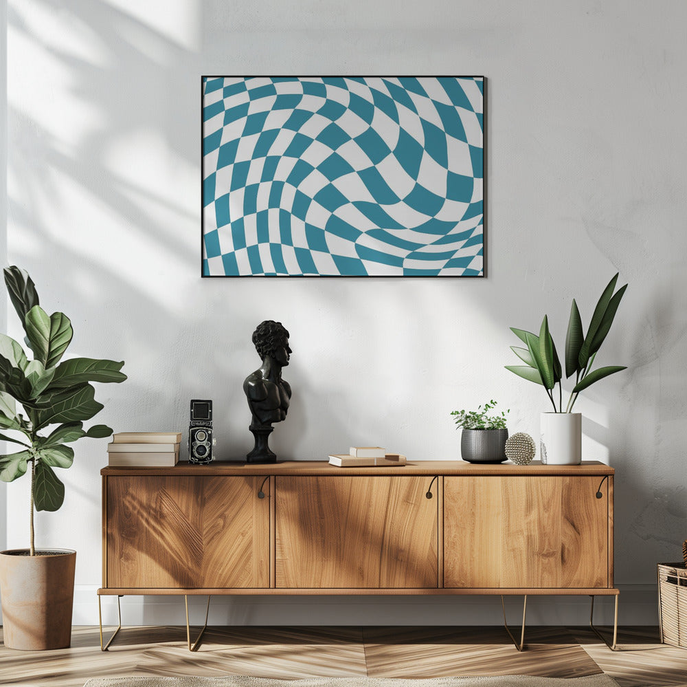 Blue Checkerboard | Poster