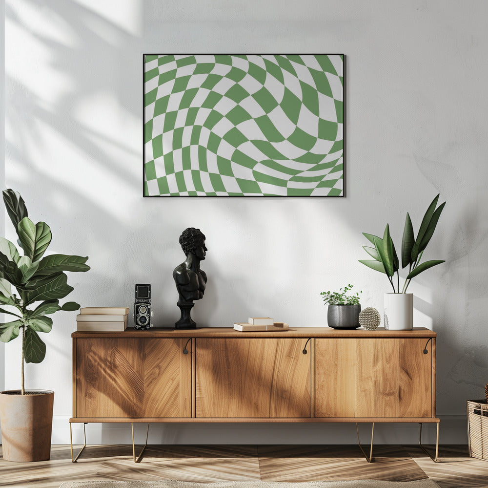 Green Checkerboard | Poster