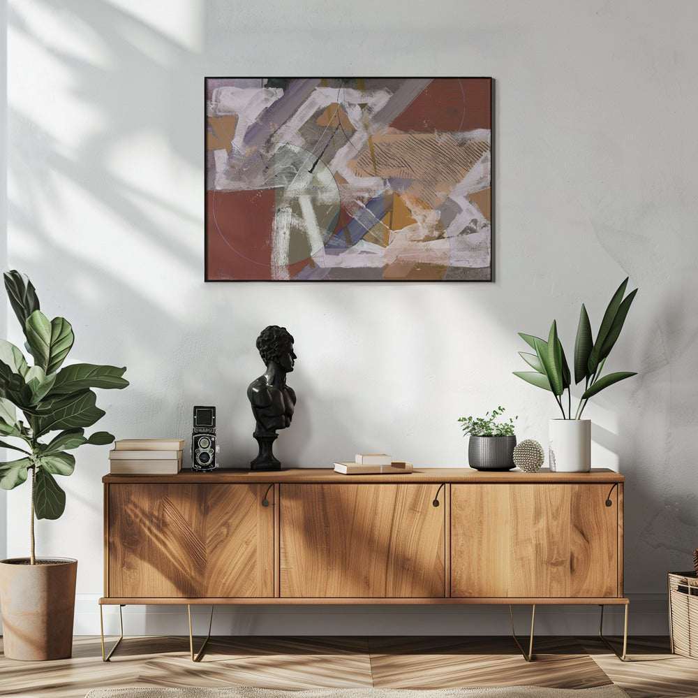 Abstract Circles and Textures 1 | Poster