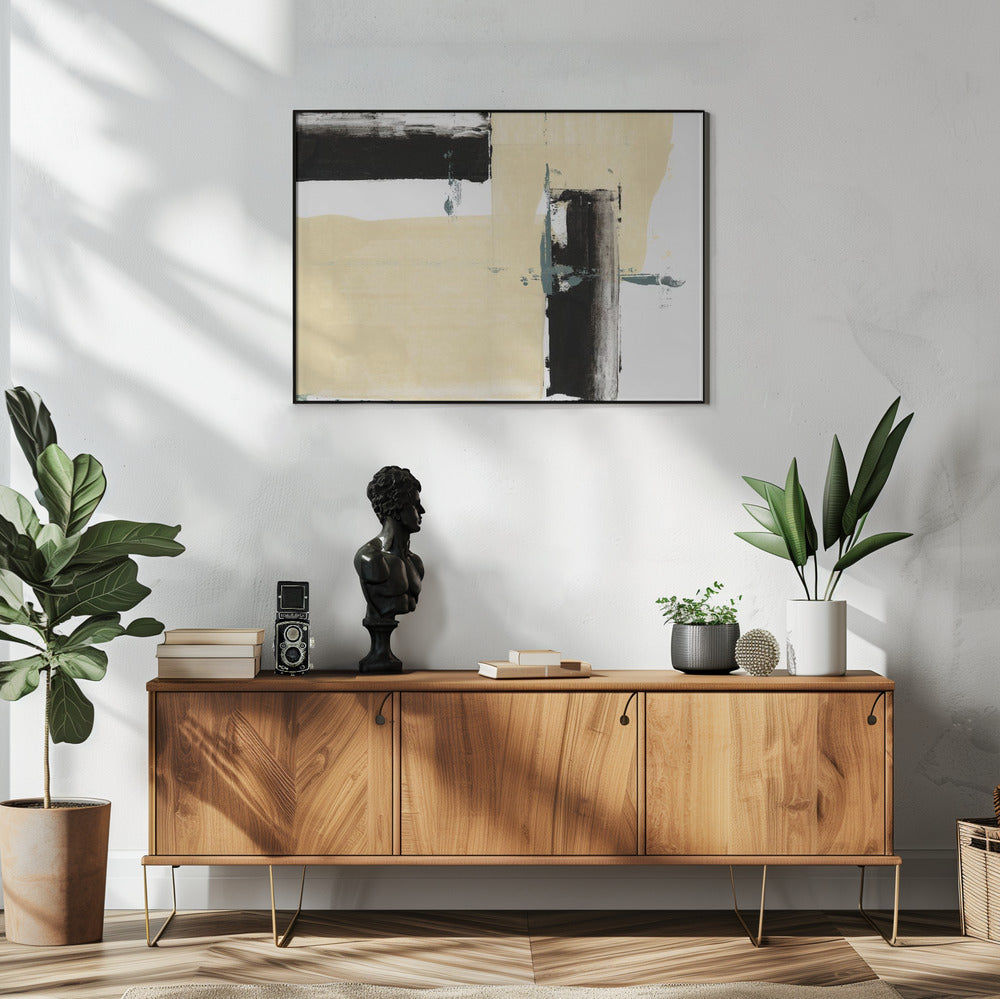 Neutral &amp; Black Art Print No 2 | Poster