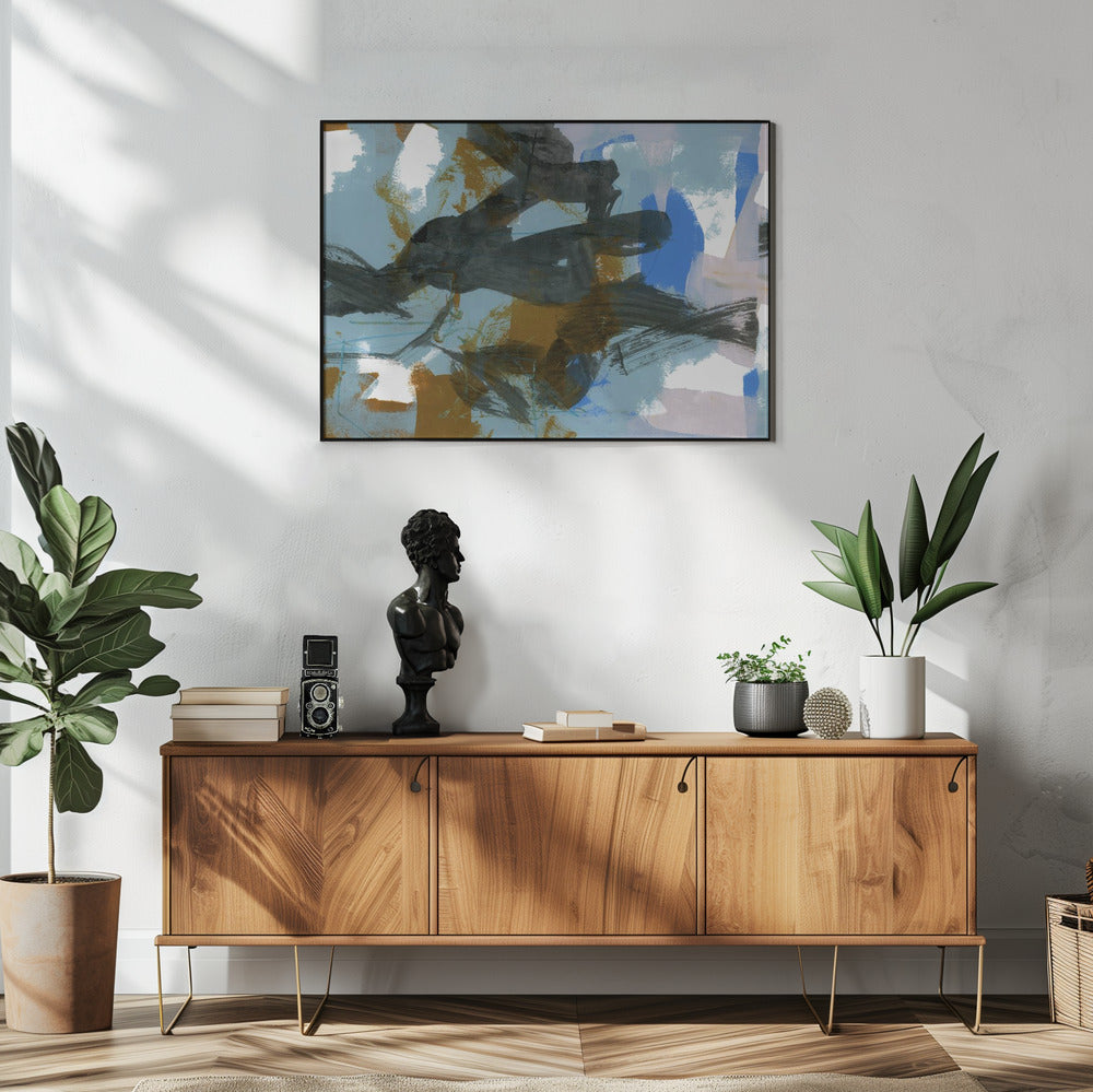 Abstract Blue Dance No 2 | Poster