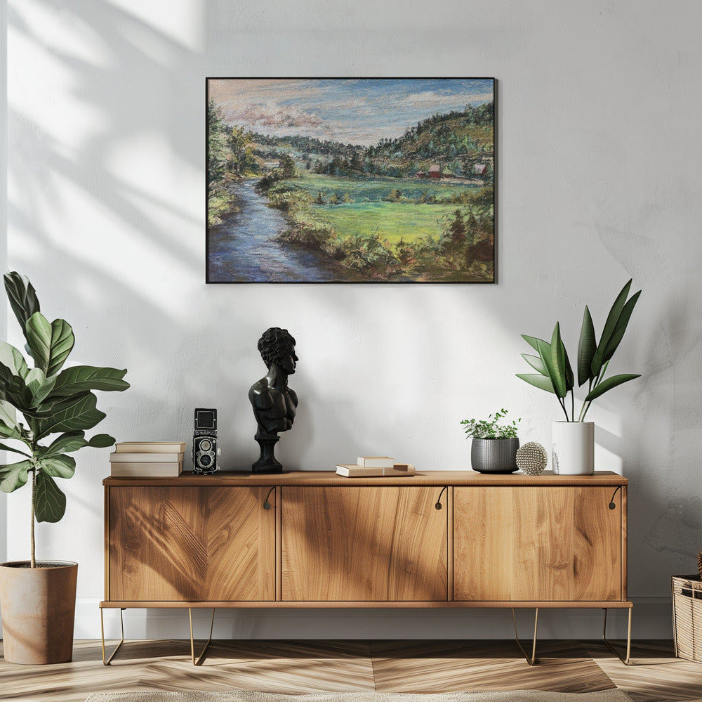 Serene River Valley | Poster