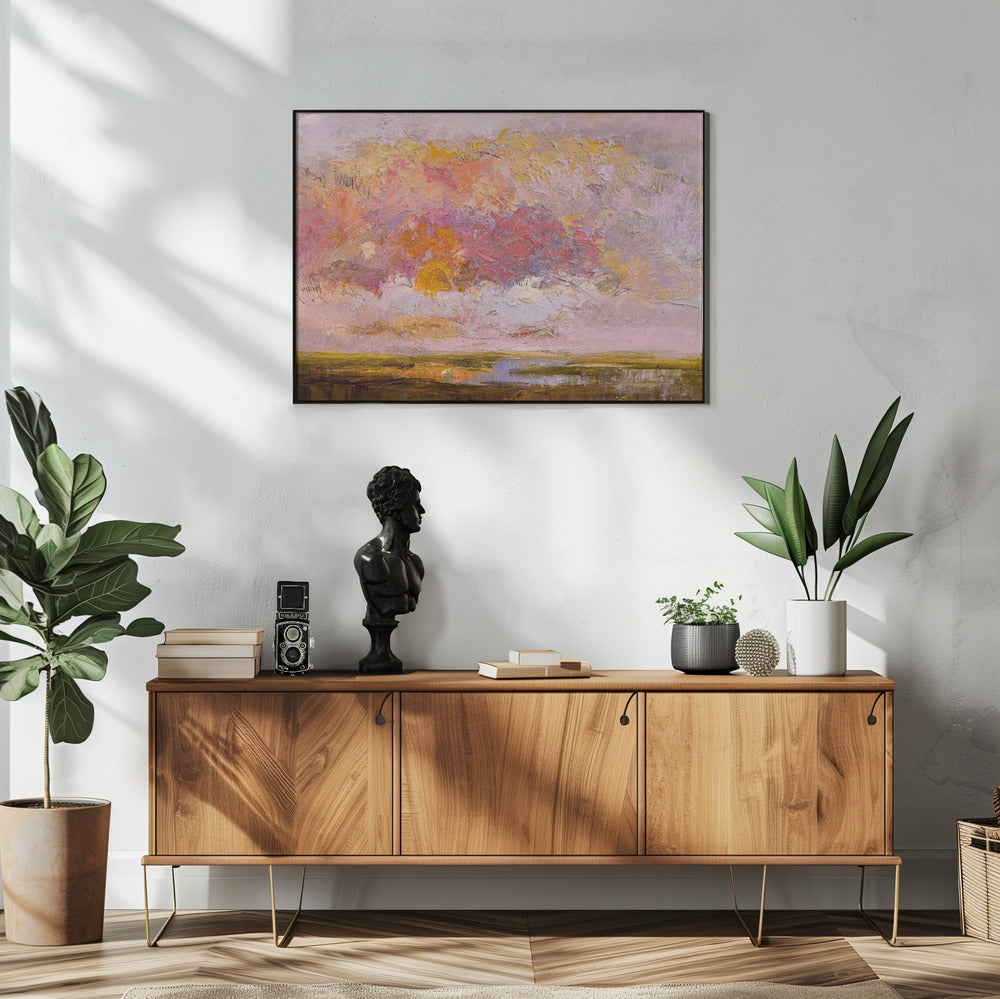 Vibrant Pink Horizon | Poster