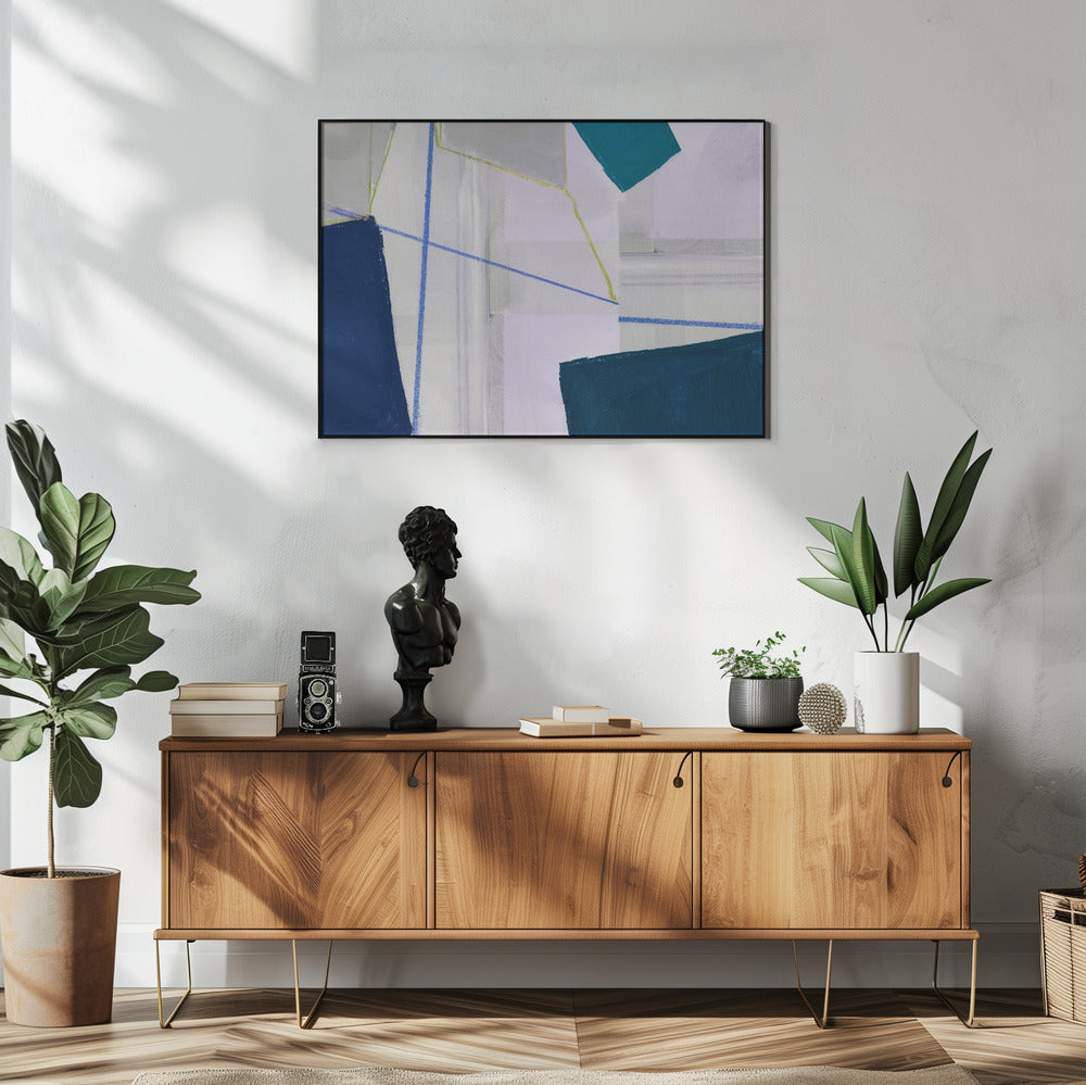 Abstract Composition In Blue 1 | Poster