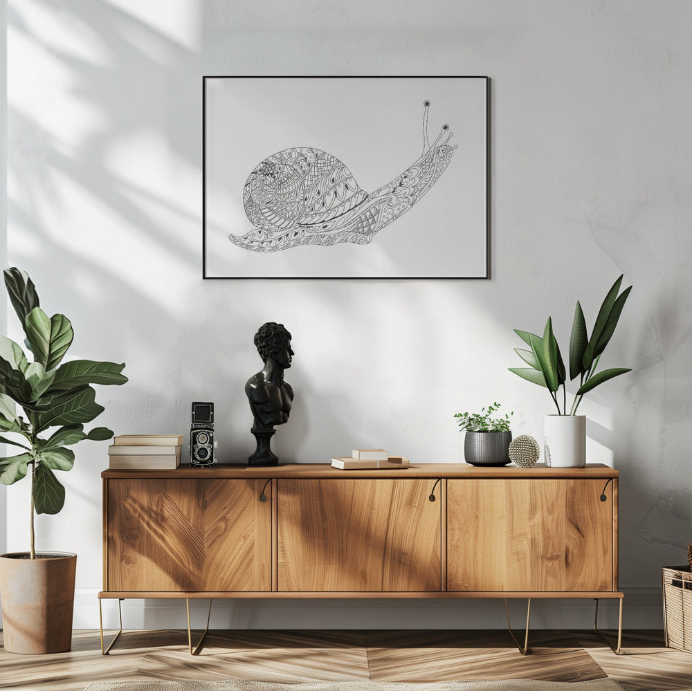 Whimsical Snail Maze | Poster