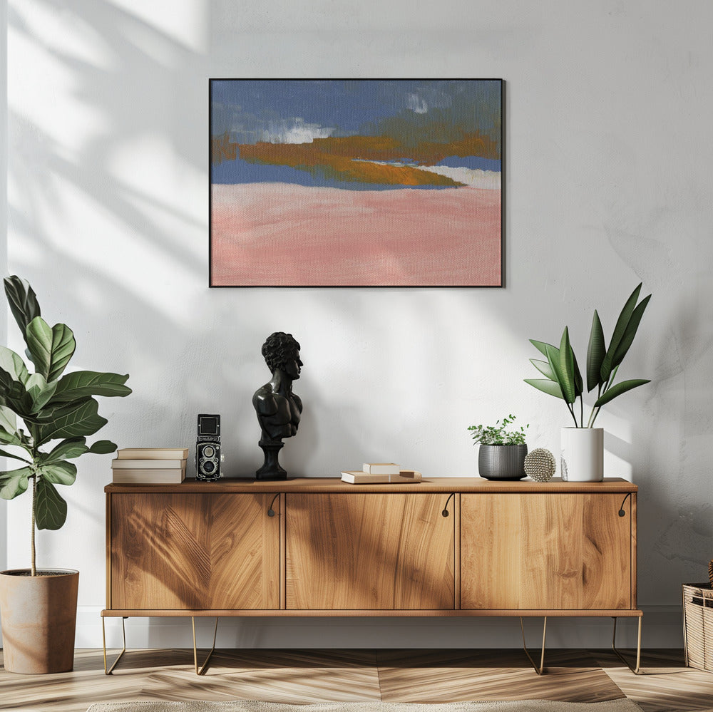 Blush Pink, Blue and Brown | Poster