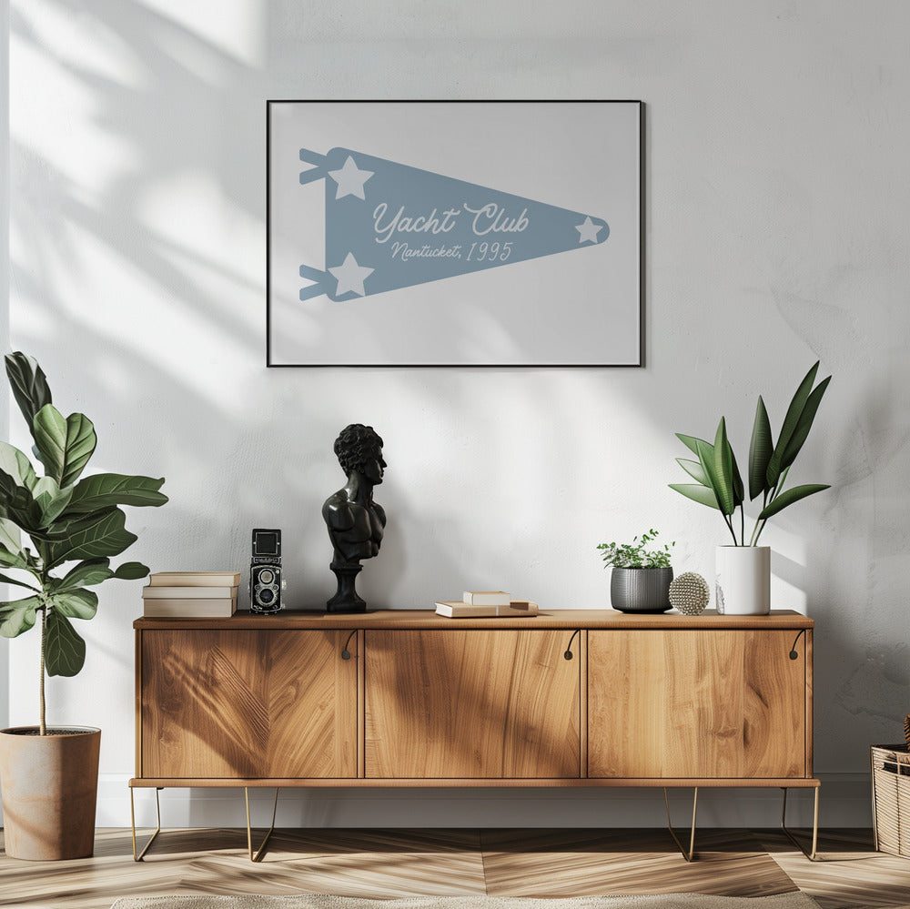 Yacht Club Blue Pennant | Poster