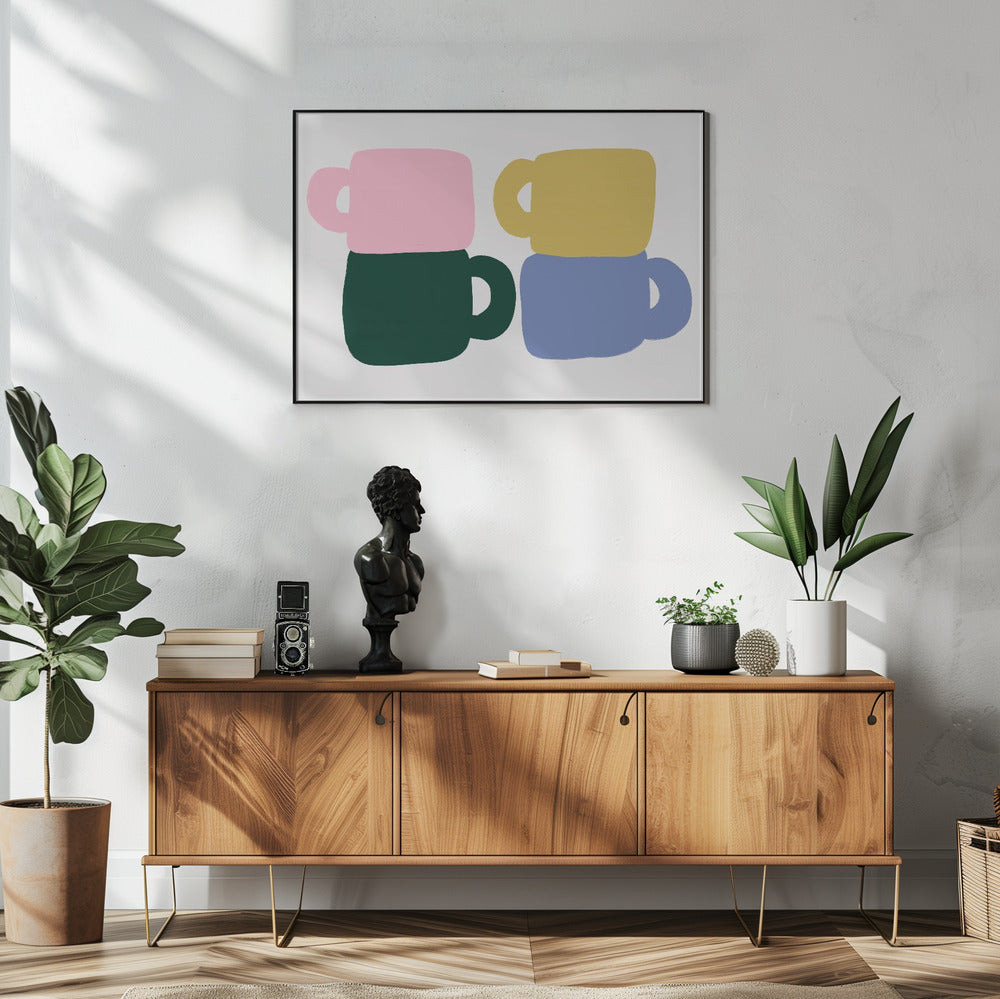 Colorful Coffee Mugs | Poster