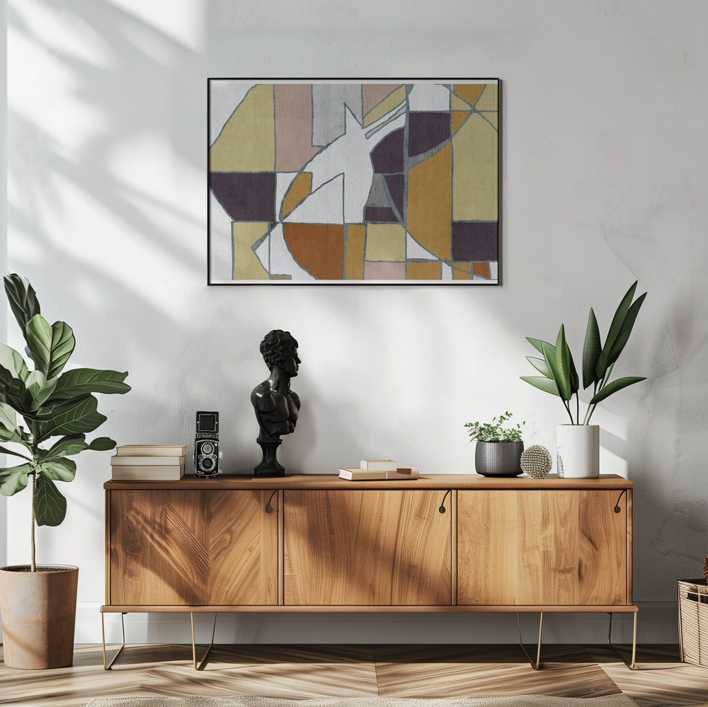 Abstract Geometric Forms in Warm Tones | Poster
