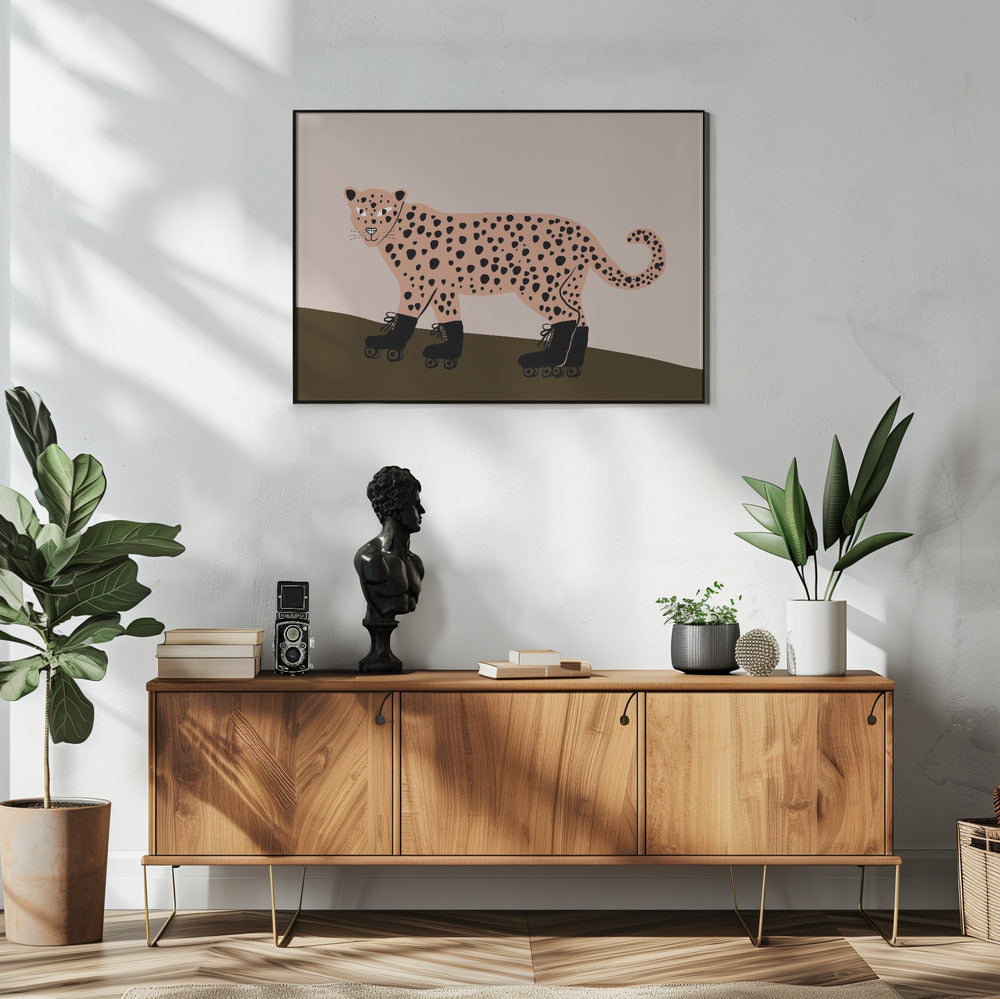 Leopard skating | Poster