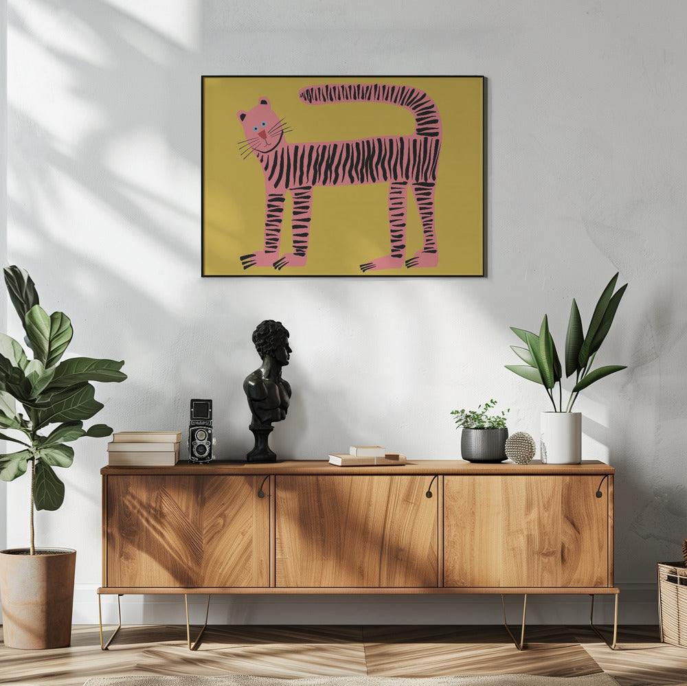 Tiger cat yellow | Poster