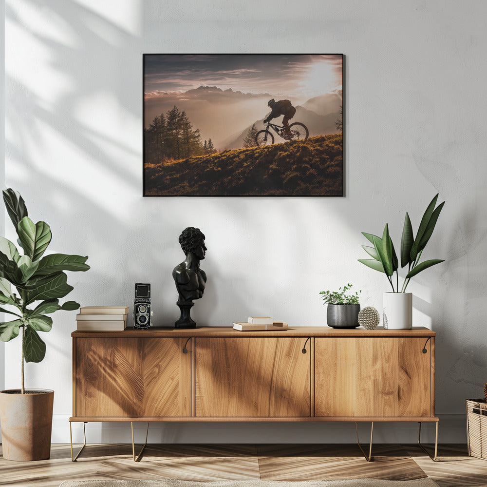 Golden hour biking | Poster