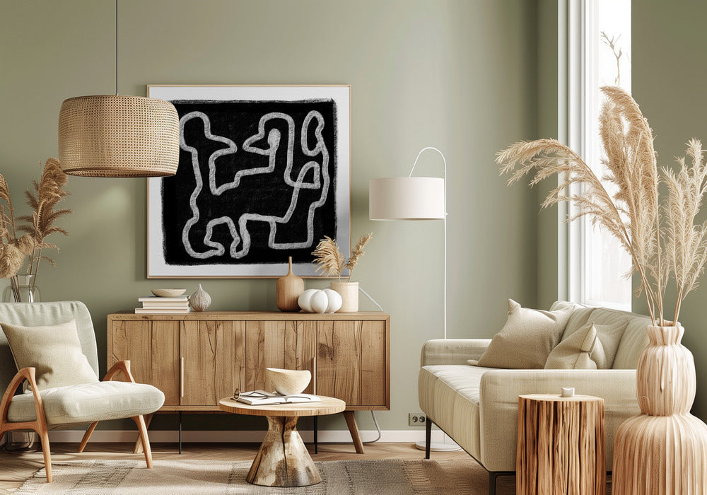 Black Scribble 2 | Canvas