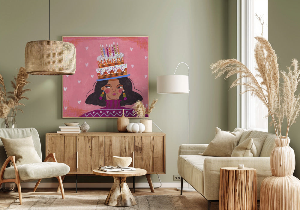 Woman with Pie | Canvas