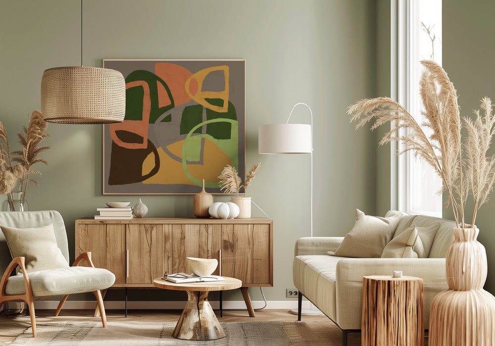 Abstract patterns in earth colours | Canvas