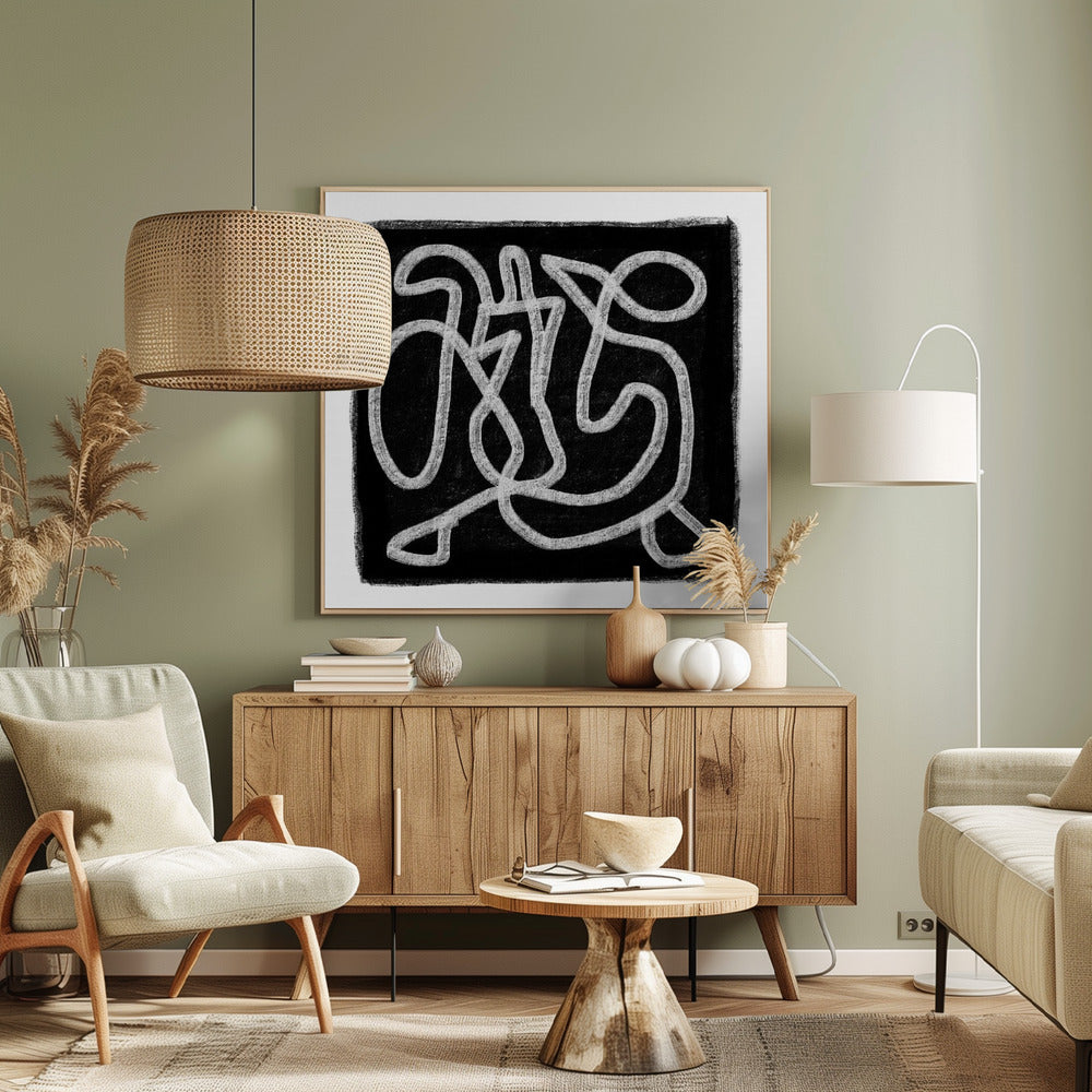 Black Scribble 3 | Canvas