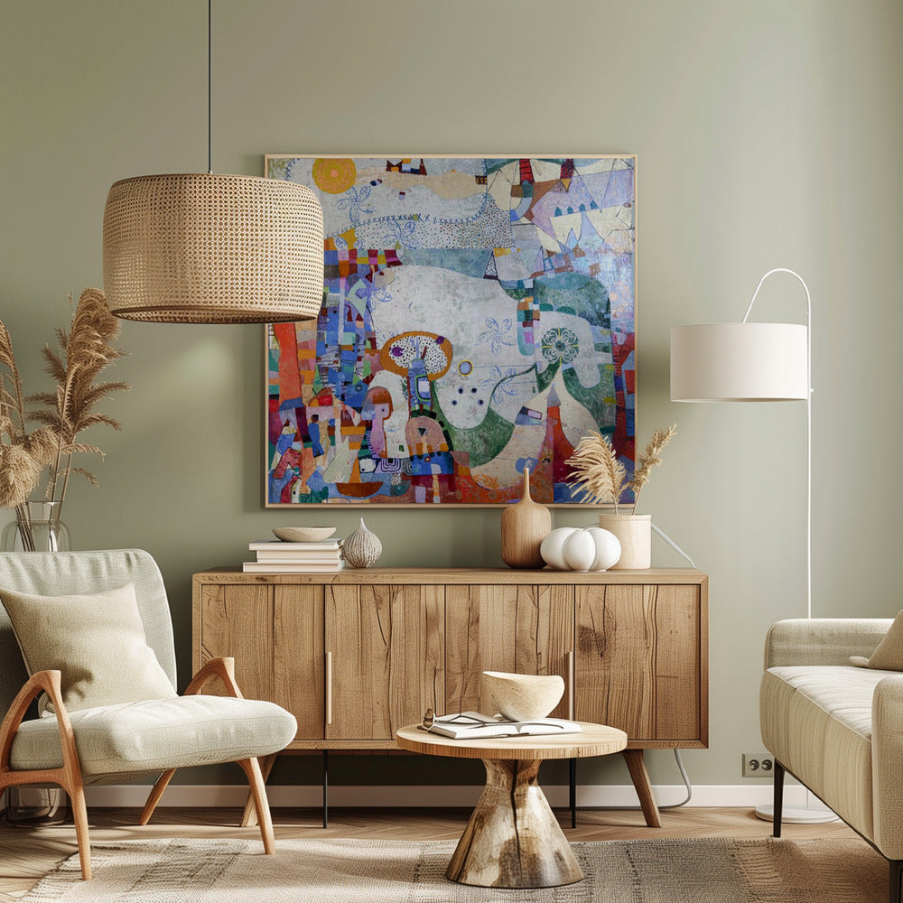 Distant Village | Canvas