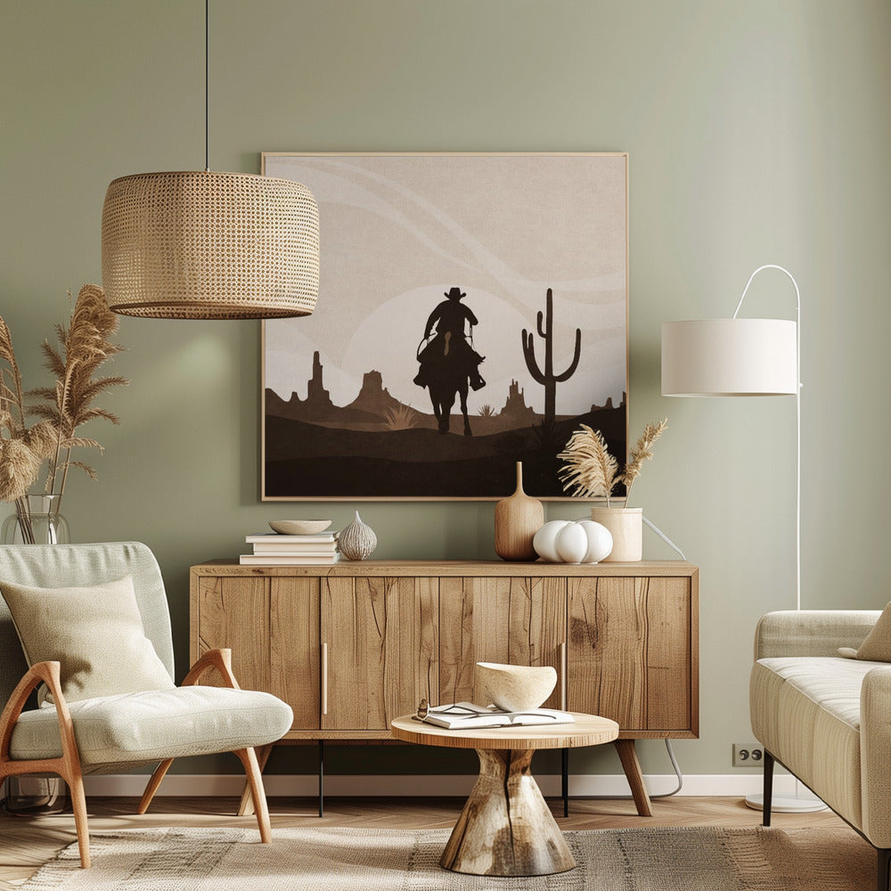 Cowboy&#039;s Distant Ride | Canvas