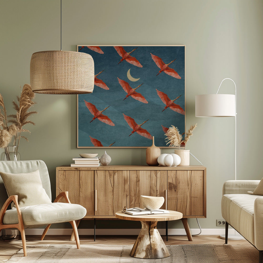 Crimson Flight Nights | Canvas