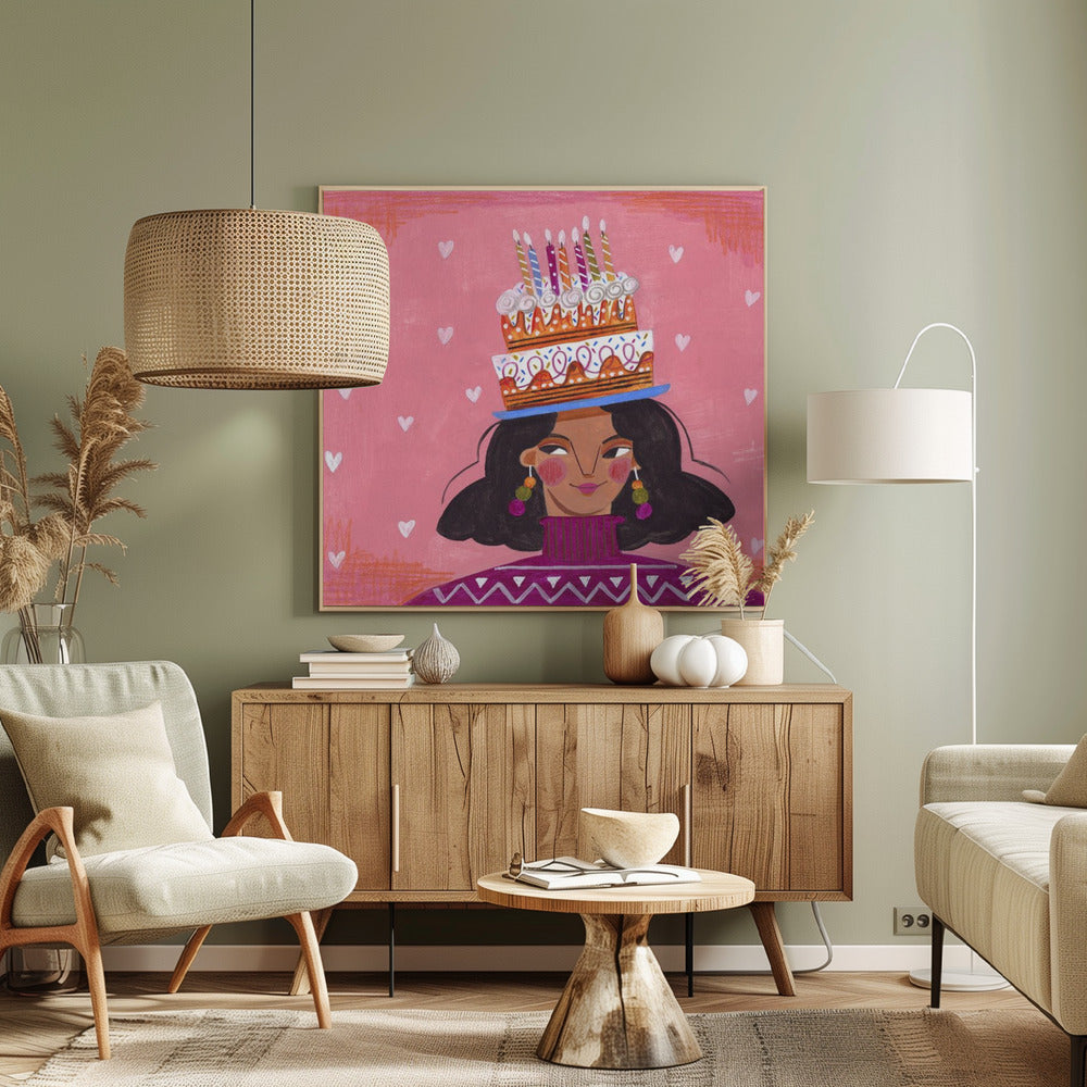 Woman with Pie | Canvas