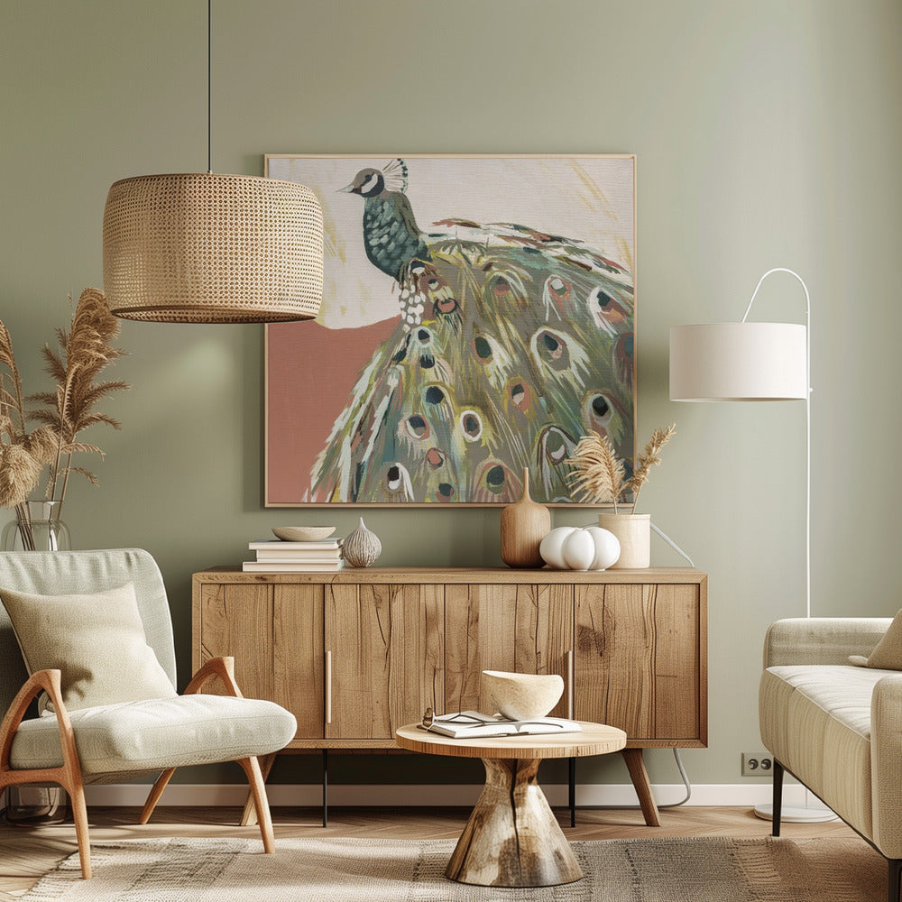Peacock Salmon | Canvas