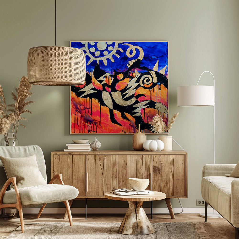 Sunhead Horseman and Woman | Canvas