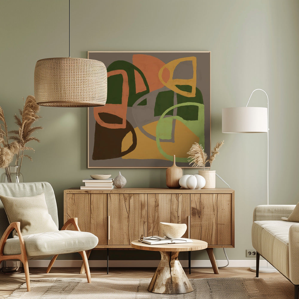 Abstract patterns in earth colours | Canvas