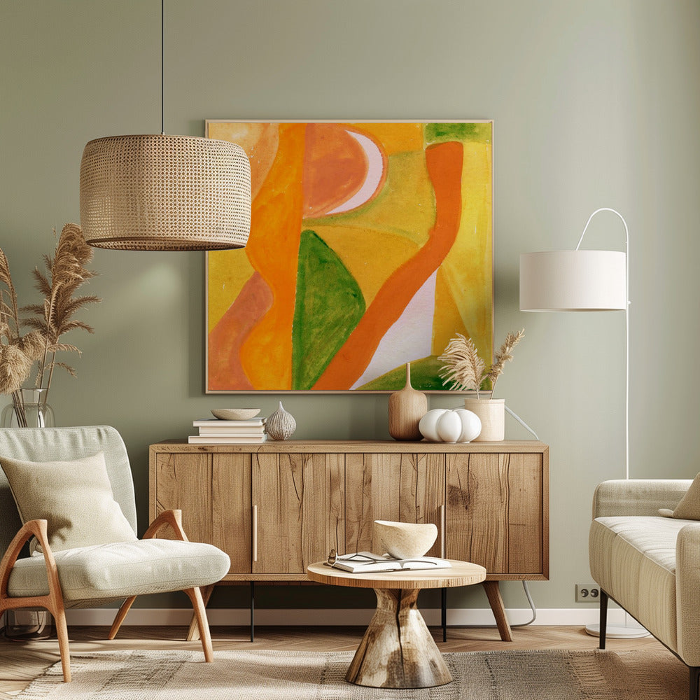 Orange and Golden Abstract | Canvas