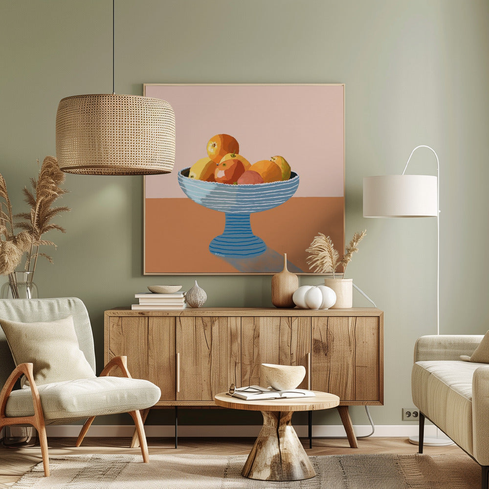 Blue fruit bowl | Canvas