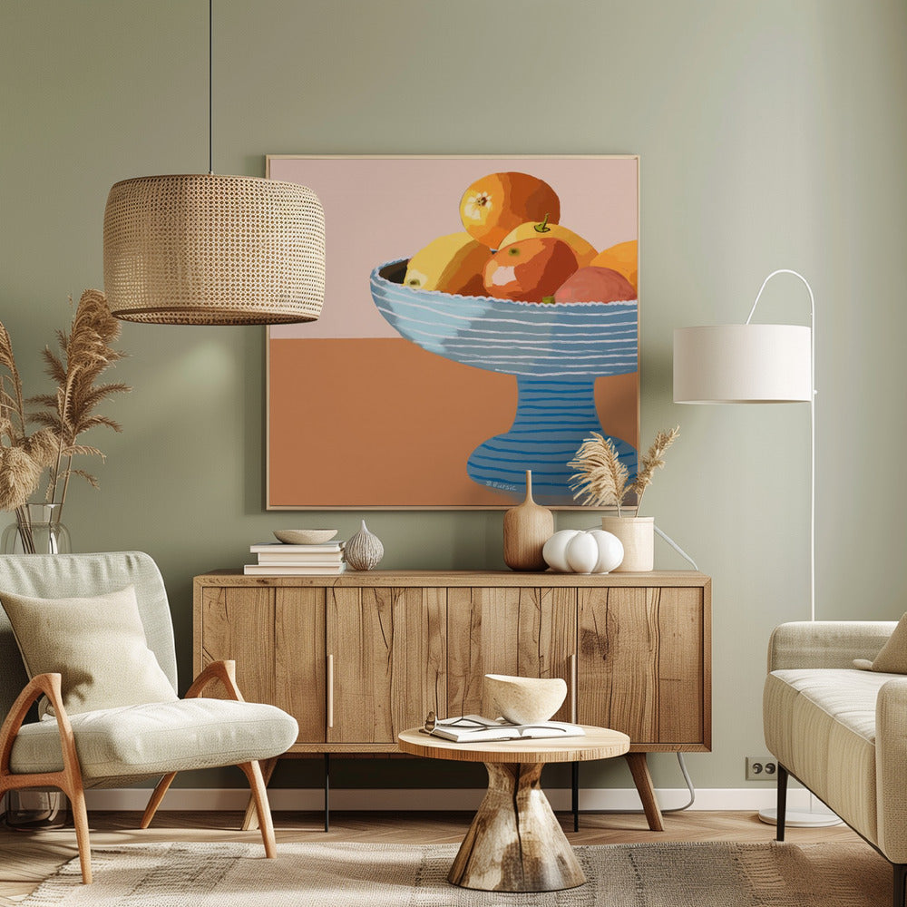 Blue fruit bowl | Canvas