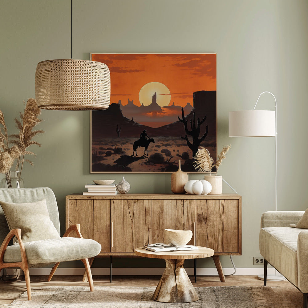 Sunset Cowboy | Canvas