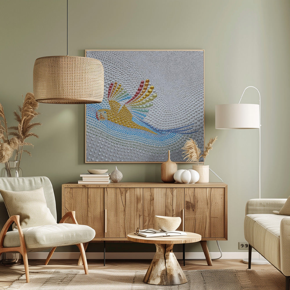Rainbow Parrot Flight | Canvas