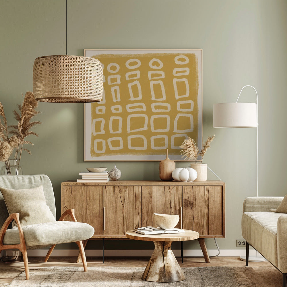 Abstract squares and cirlces | Canvas