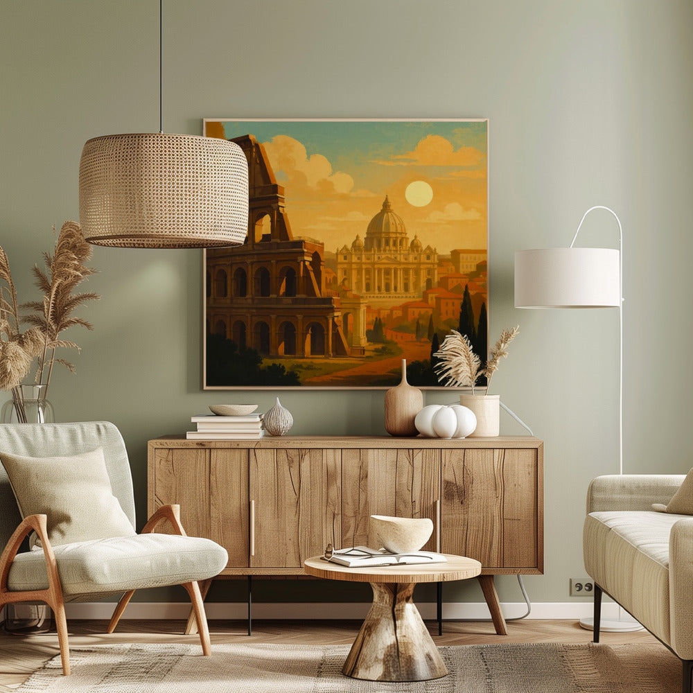 Rome At Golden Dawn | Canvas