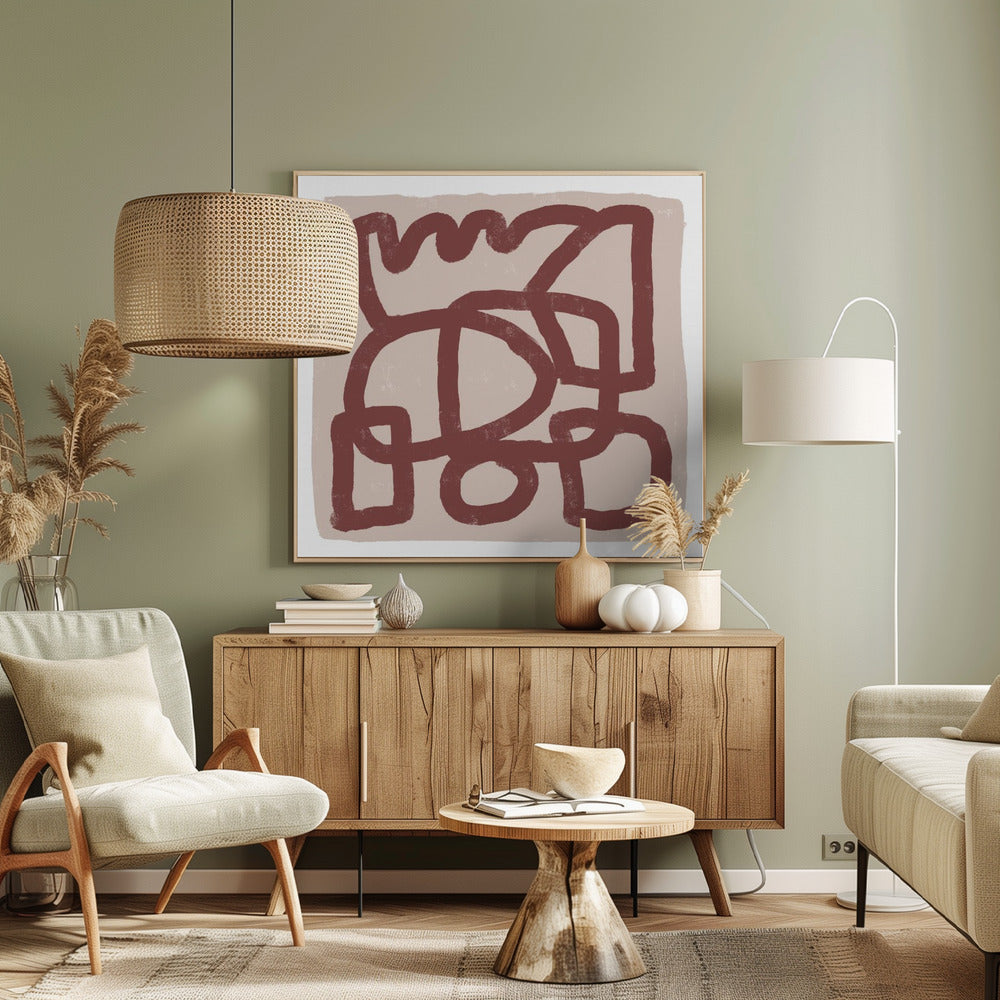 Line drawing, abstract, pattern | Canvas