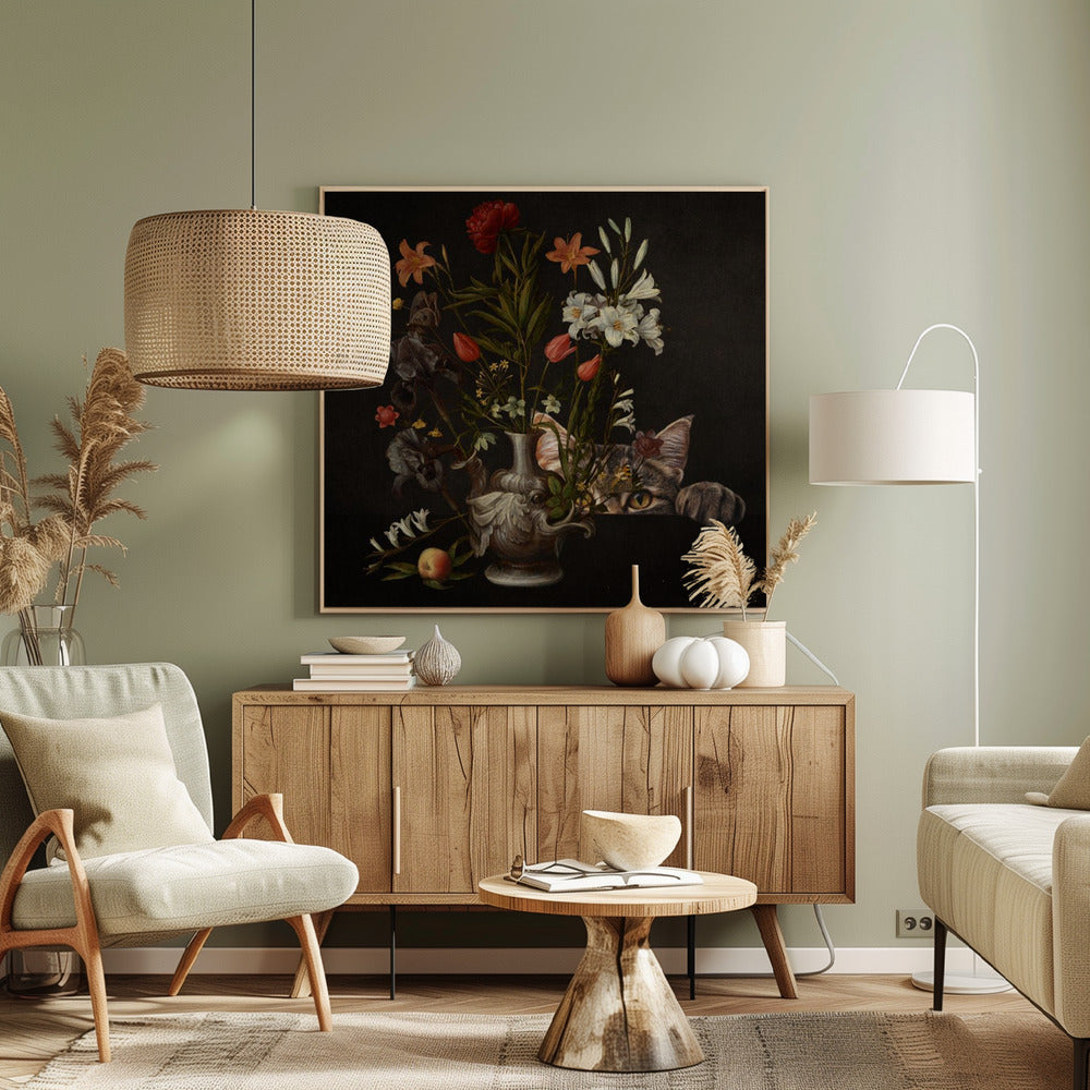 Vintage Vase With Vibrant Flowers | Canvas