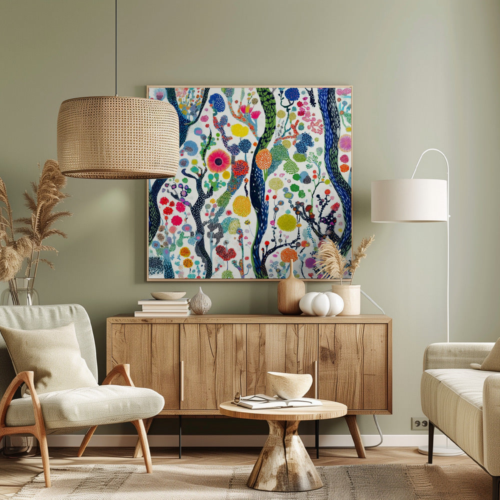 Vibrant Flower Forest | Canvas