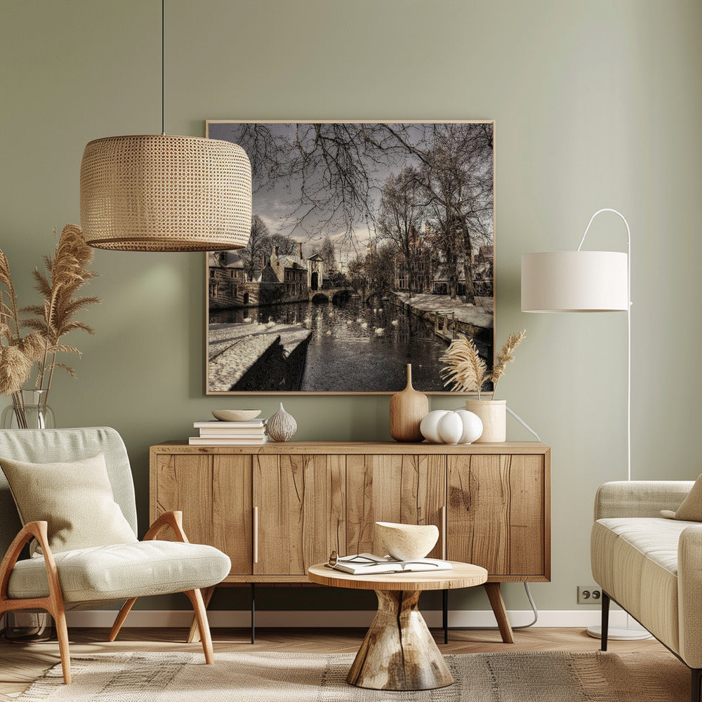 Bruges in Christmas dress | Canvas