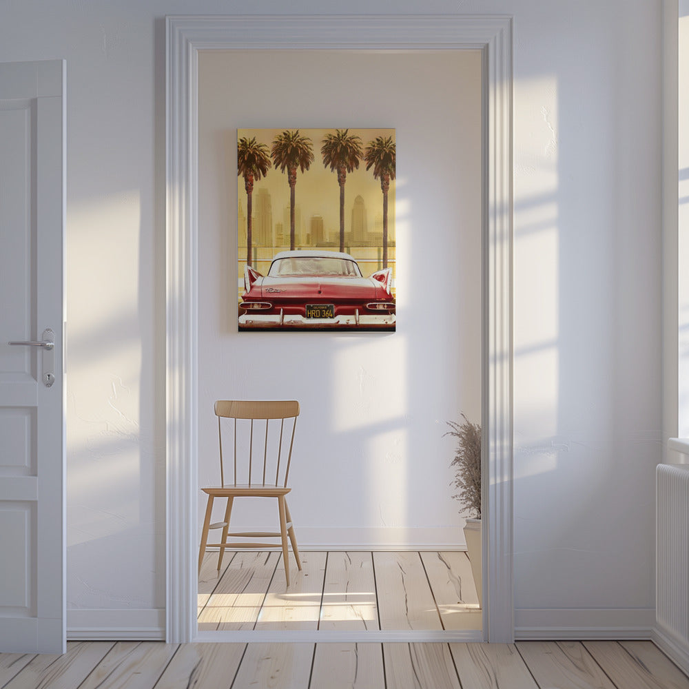 PLYMOUTH SAVOY WITH PALMS | Canvas