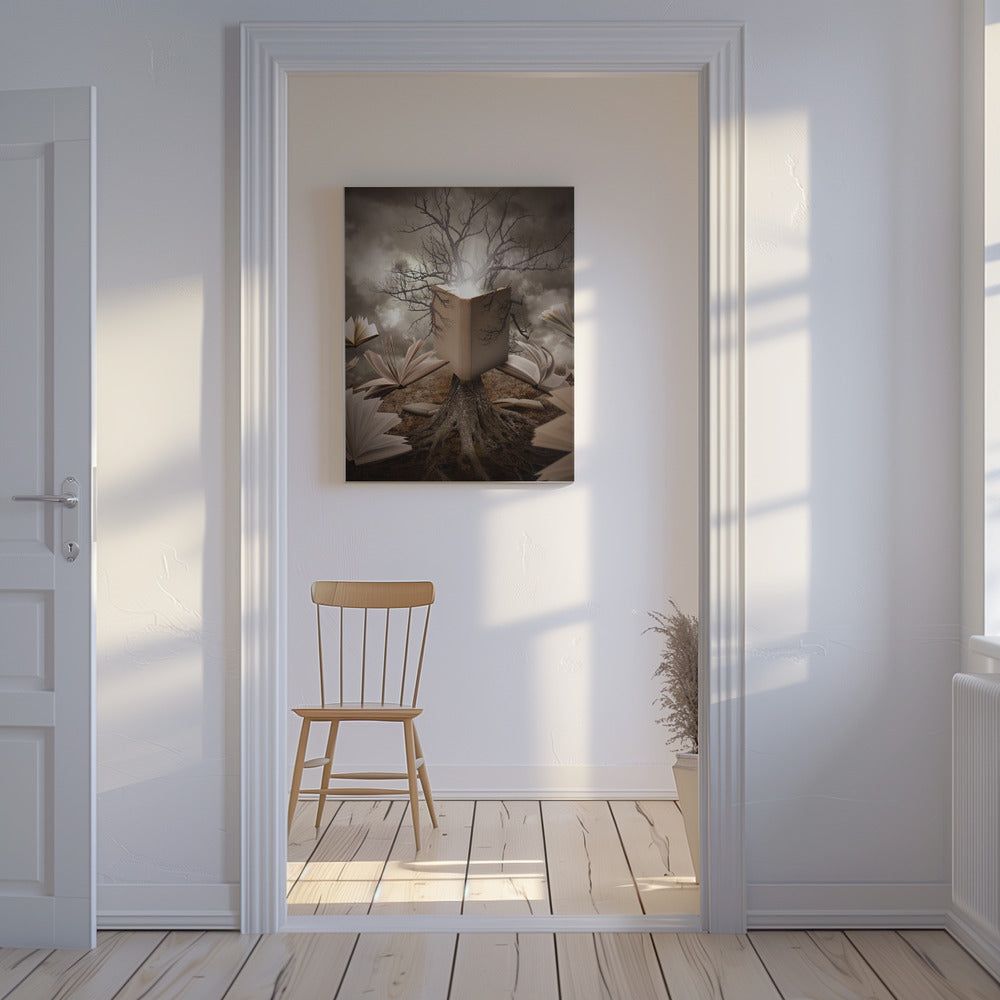 Old Tree Reading Story Book | Canvas