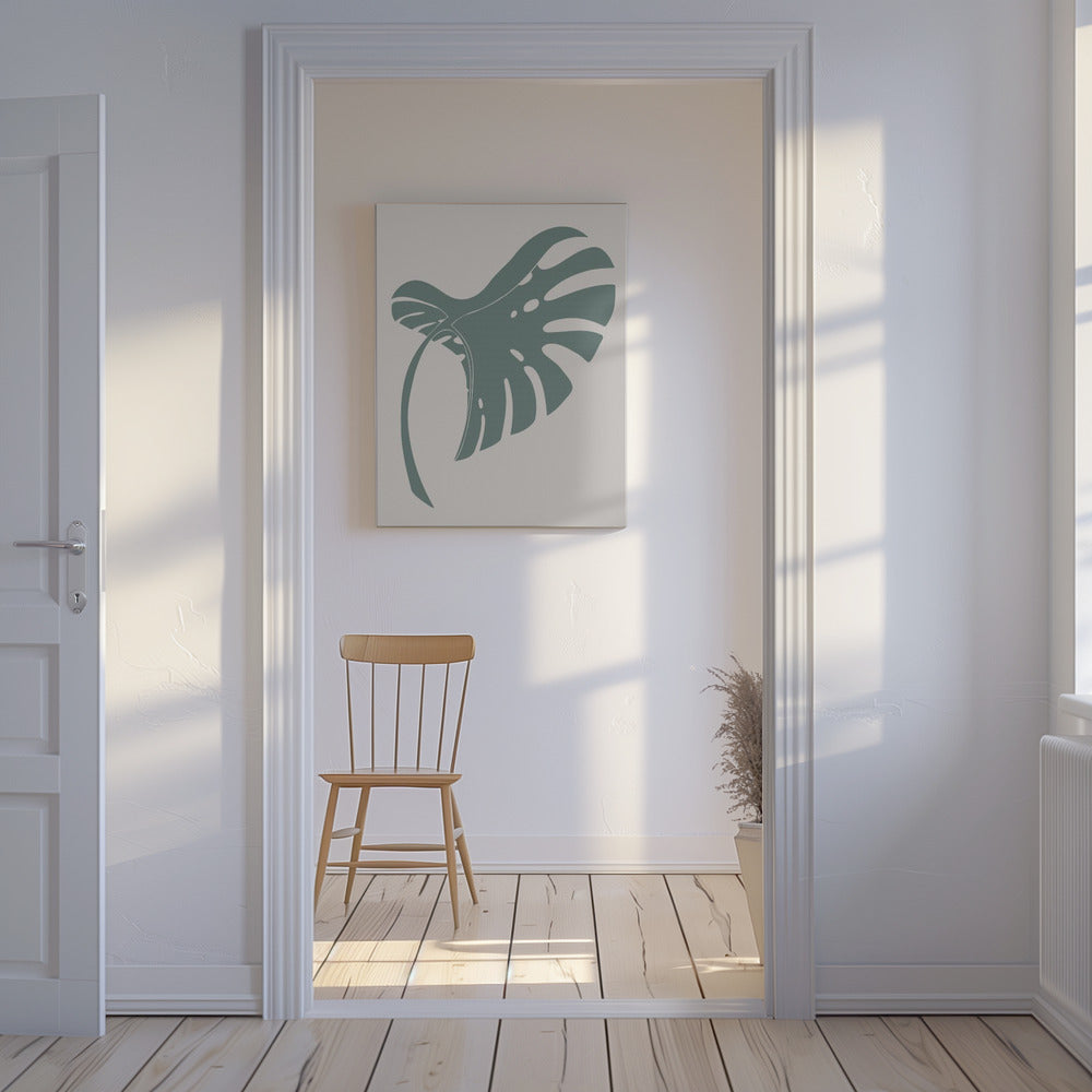 Monstera Bent Green | Canvas