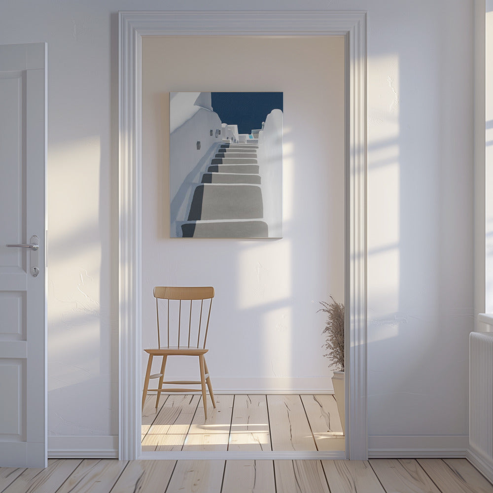 steps to pool and sea | Canvas