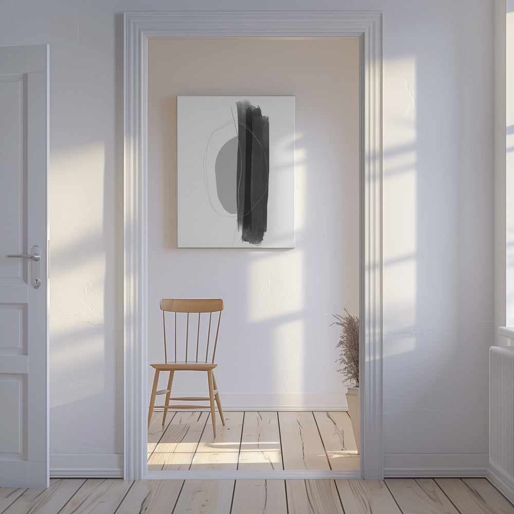 Monochrome Brushstrokes | Canvas