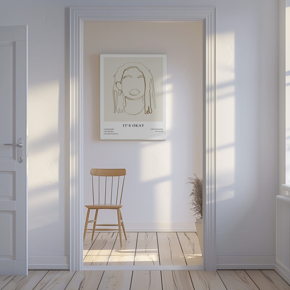 Woman line portrait | Canvas