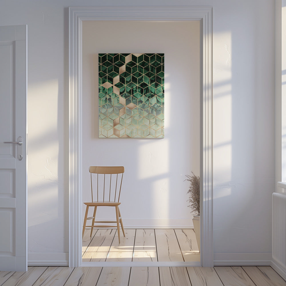 Leaves And Cubes | Canvas