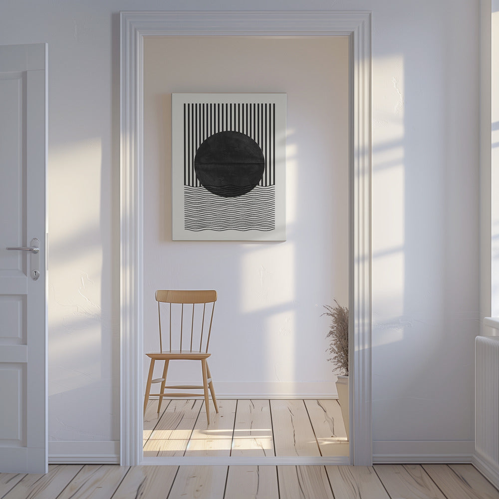 Monochrome Eclipse | Canvas